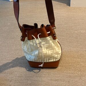 Fendi Tan and Cream Shoulder Bag